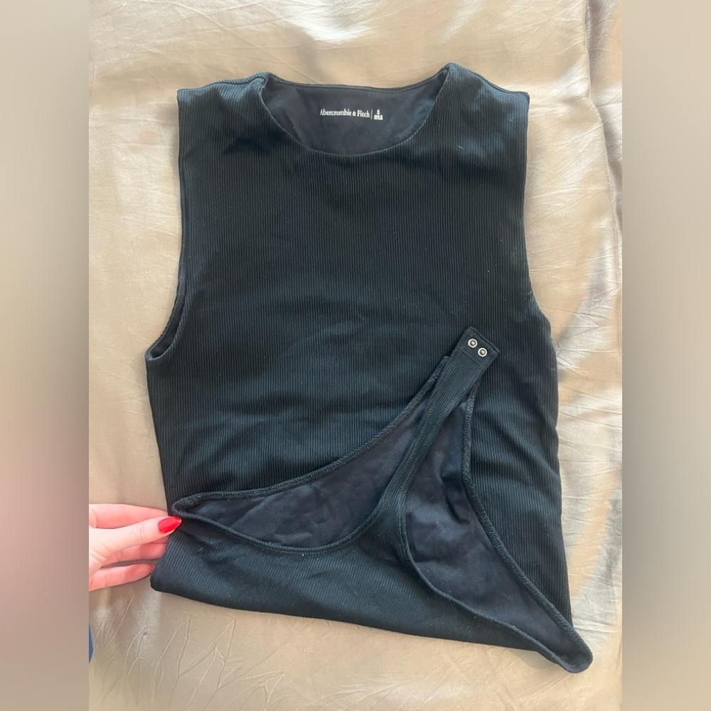 High neck black Abercrombie bodysuit